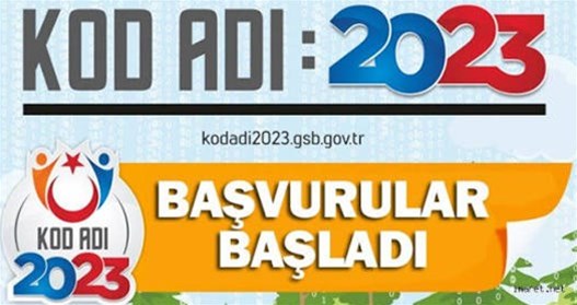 “KOD ADI 2023” Güz Dönemi Başvuruları Başladı