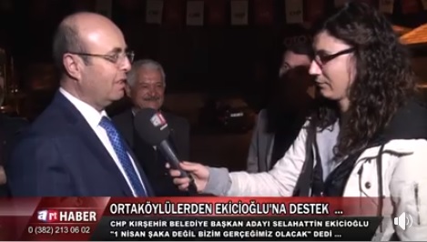 CHP KIRŞEHİR BELEDİYE BAŞKAN ADAYI SELAHATTİN EKİCİOĞLU ART TV’YE DEMEÇ VERDİ