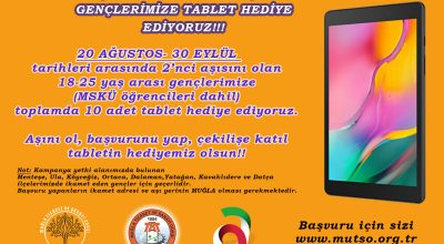 Aşı olan gençlere tablet hediyesi